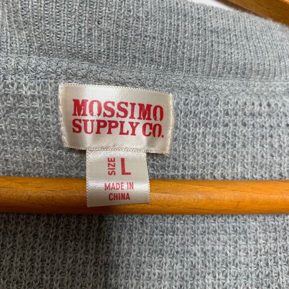 3/$20 VINTAGE Y2K MOSSIMO SUPPLY CO gray waffle knit tunic sweater dress SZ L - Picture 4 of 5